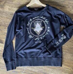 NEW UNDERCOVER HIPPIE women's trust the universe-lightweight fleece sweatshirt i